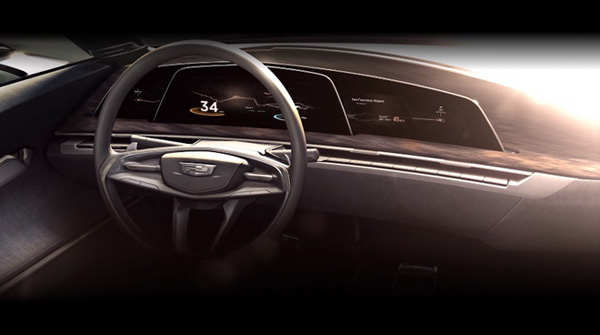 凯迪拉克发布概念车预告 配OLED曲面屏