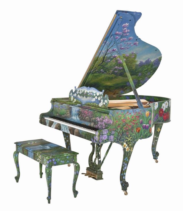  钢琴之王施坦威（Steinway & Sons）呈现艺术外壳钢琴“春日时光”